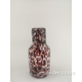 Patrones de leopardo adornos Jardiniere Glass Vase